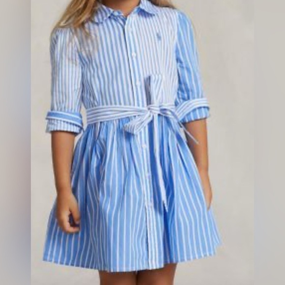 NWT Ralph Lauren Cotton Poplin Fun Shirtdress-12 Months - Picture 2 of 6